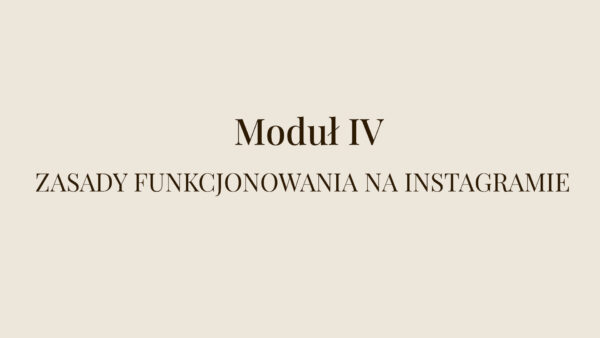 Szkolenie Moduł 4